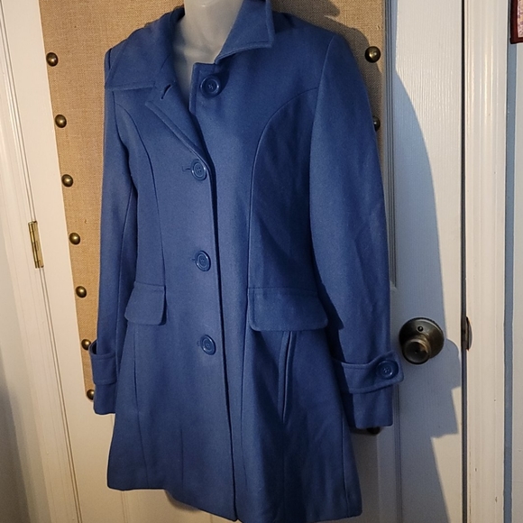 Adriana New York Jackets & Blazers - Vintage Ariana Blue Wool Coat Large NY